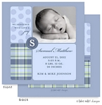 Take Note Designs Digital Photo Birth Announcements - Samuel Matthew