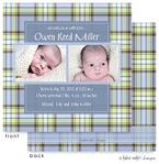 Take Note Designs Digital Photo Birth Announcements - Owen Reed