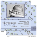 Take Note Designs Digital Photo Birth Announcements - Weston Reed