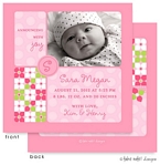 Take Note Designs Digital Photo Birth Announcements - Sara Megan