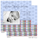 Take Note Designs Digital Photo Birth Announcements - Graham Jackson