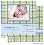 Take Note Designs Digital Photo Birth Announcements - Grayson Reed