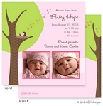 Take Note Designs Digital Photo Birth Announcements - Finley Hope Chirping Hearts