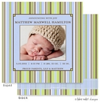 Take Note Designs Digital Photo Birth Announcements - Matthew Maxwell