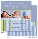 Take Note Designs Digital Photo Birth Announcements - Alexander Eli Stripes