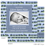 Take Note Designs Digital Photo Birth Announcements - Elliott Reed Trains