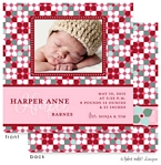 Take Note Designs Digital Photo Birth Announcements - Harper Anne Red & Pool Flowers