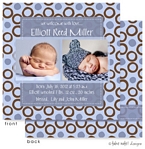 Take Note Designs Digital Photo Birth Announcements - Elliott Reed Circles and Dots