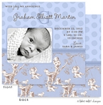 Take Note Designs Digital Photo Birth Announcements - Graham Elliott Toile