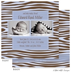 Take Note Designs Digital Photo Birth Announcements - Edward Reed Zebra
