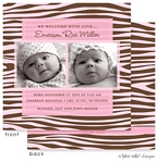 Take Note Designs Digital Photo Birth Announcements - Emerson Rae Zebra