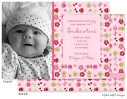 Take Note Designs Digital Photo Birth Announcements - Emilee Anne Flower Garden