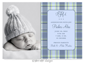 Take Note Designs Digital Photo Birth Announcements - Parker Alex