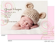 Take Note Designs Digital Photo Birth Announcements - Grace Harper