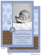 Take Note Designs Digital Photo Birth Announcements - Bennett Eli