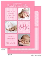 Take Note Designs Digital Photo Birth Announcements - Rachel Louise