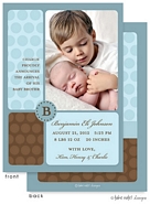Take Note Designs Digital Photo Birth Announcements - Benjamin Eli Brothers