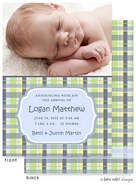 Take Note Designs Digital Photo Birth Announcements - Logan Matthew