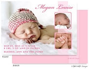 Take Note Designs Digital Photo Birth Announcements - Megan Louise