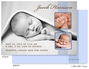 Take Note Designs Digital Photo Birth Announcements - Jacob Harrison