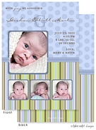 Take Note Designs Digital Photo Birth Announcements - Graham Elliott Polkadots & Stripes