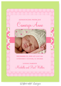 Take Note Designs Digital Photo Birth Announcements - Cameryn Anne Green Back