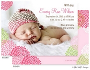 Take Note Designs Digital Photo Birth Announcements - Emery Rae Full Photo Mums