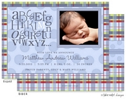 Take Note Designs Digital Photo Birth Announcements - Matthew Andrew