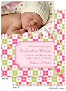 Take Note Designs Digital Photo Birth Announcements - Emilee Anne Side Tag Modern Flowers