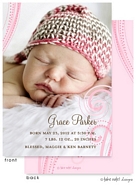 Take Note Designs Digital Photo Birth Announcements - Grace Parker