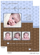 Take Note Designs Digital Photo Birth Announcements - Graham Elliott Four Photo