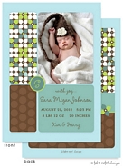Take Note Designs Digital Photo Birth Announcements - Sara Megan Modern Flower Monogram