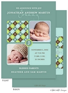 Take Note Designs Digital Photo Birth Announcements - Jonathan Andrew