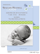Take Note Designs Digital Photo Birth Announcements - Benjamin Maxwell