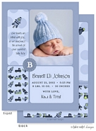 Take Note Designs Digital Photo Birth Announcements - Bennett Eli Transportation