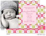 Take Note Designs Digital Photo Birth Announcements - Amy Grace