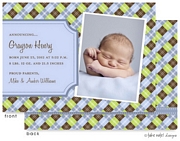 Take Note Designs Digital Photo Birth Announcements - Grayson Henry