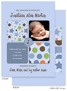 Take Note Designs Digital Photo Birth Announcements - Jonathan Allen Stars & Dots