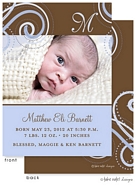 Take Note Designs Digital Photo Birth Announcements - Matthew Eli