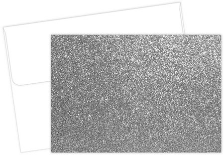 Silver Glitter Stationery/Thank You Notes by Great Papers Silver Glitter Stationery/Thank You Notes by Great Papers