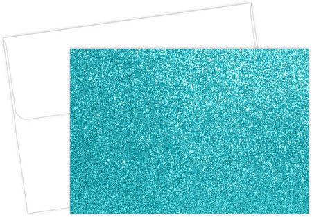 Teal Glitter Stationery/Thank You Notes by Great Papers