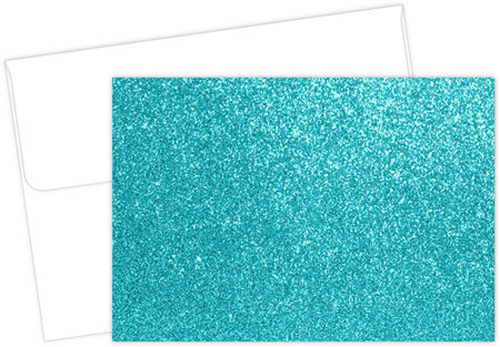 Teal Glitter Stationery/Thank You Notes by Great Papers Teal Glitter Stationery/Thank You Notes by Great Papers