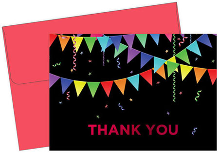 Rainbow Pennant (Red Foil) Stationery/Thank You Notes by Great Papers Rainbow Pennant (Red Foil) Stationery/Thank You Notes by Great Papers