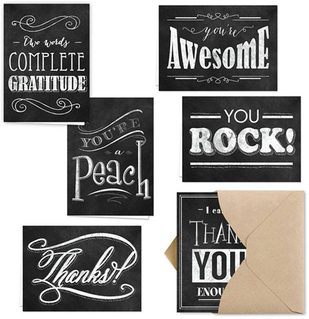 Retro Chalkboard Note Card Set by Masterpiece Studios