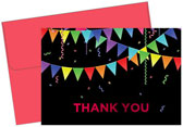 Rainbow Pennant (Red Foil) Stationery/Thank You Notes by Great Papers