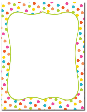 Imprintable Blank Stock - Circus Dots Letterhead by Great Papers Imprintable Blank Stock - Circus Dots Letterhead by Great Papers