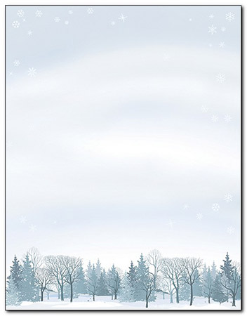 Imprintable 8 1/2" x 11" Blank Stock - Winter Wonderland Letterhead by Great Papers Imprintable 8 1/2" x 11" Blank Stock - Winter Wonderland Letterhead by Great Papers