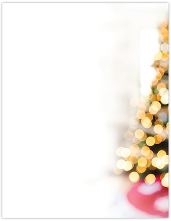 Imprintable 8 1/2" x 11" Blank Stock - Lit Christmas Tree Letterhead by Great Papers Imprintable 8 1/2" x 11" Blank Stock - Lit Christmas Tree Letterhead by Great Papers