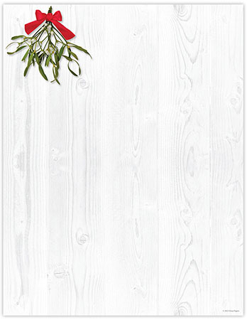Imprintable 8 1/2" x 11" Blank Stock - Barnyard Mistletoe Letterhead by Great Papers Imprintable 8 1/2" x 11" Blank Stock - Barnyard Mistletoe Letterhead by Great Papers
