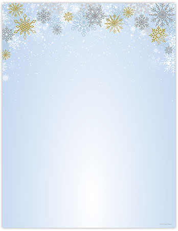 Imprintable 8 1/2" x 11" Blank Stock - Snowy Day Foil Letterhead by Great Papers Imprintable 8 1/2" x 11" Blank Stock - Snowy Day Foil Letterhead by Great Papers